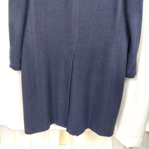 VINTAGE CASHMERE AND WOOL LONG TRENCH COAT SZ 44 - Picture 8 of 15